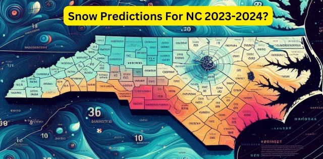 This image shows a Snow Predictions For NC 2023-2024