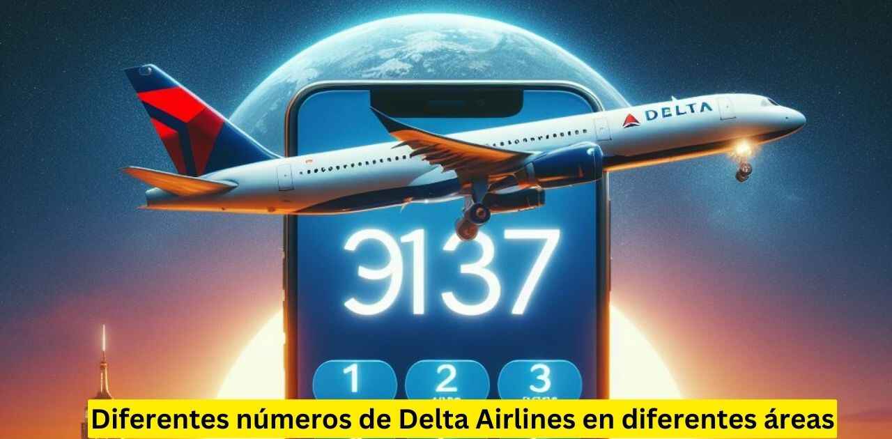 Diferentes números de Delta Airlines en diferentes áreas